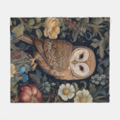 Mooie uil in de tuin art nouveau stijl fleece deken (Voorkant (Horizontaal))