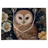Mooie uil in de tuin art nouveau stijl groot cadeauzakje (Voorkant)