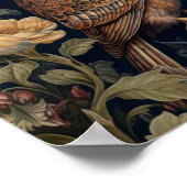 Mooie uil in de tuin art nouveau stijl poster (Hoek)