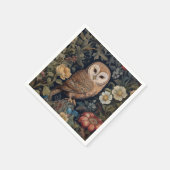Mooie uil in de tuin art nouveau stijl servet (Hoek)