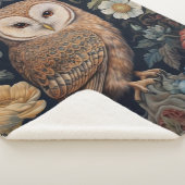 Mooie uil in de tuin art nouveau stijl sherpa deken (3/4)