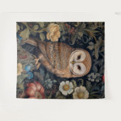 Mooie uil in de tuin art nouveau stijl wandkleed (Voorkant (horizontaal))