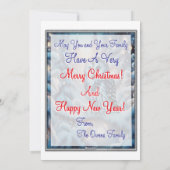 Mooie uil in een winter wonderland Kerstmis Feestdagenkaart (Achterkant)