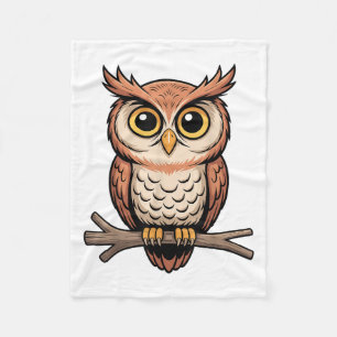 Mooie uil kunst voor mannen vrouwen kinderen schuu fleece deken
