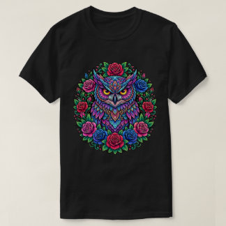 Mooie Uil Mandala Kunst Bloemontwerp voor Vrouwen  T-shirt