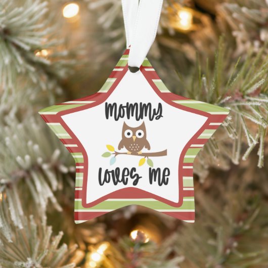 Mooie Uil Moeders Houdt Van Mij Ornament (Boom)