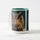 Mooie uil mok 15 oz grootte (Voorkant links)