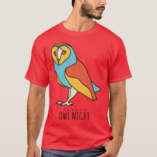 Mooie uil nacht t-shirt
