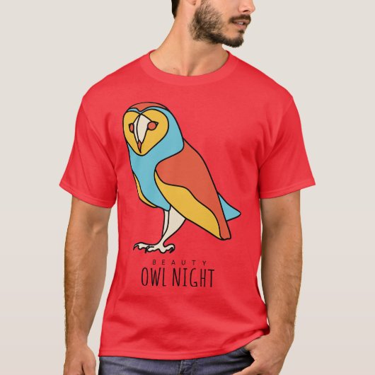 Mooie uil nacht t-shirt (Voorkant)