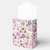 Mooie uil roze favorieten doos bedankdoosjes (Geopend)