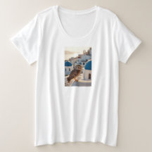 Mooie Uil staat op het Griekse landschap