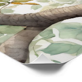 Mooie Uil Zittend op een Boomtak Perfect Poster (Hoek)