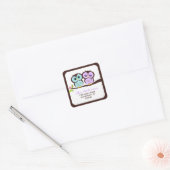 Mooie uilen Adresetiketten Vierkante Sticker (Envelop)