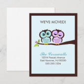 Mooie Uilen Bewegende Aankondigingen Aankondigingskaart (Voorkant / Achterkant)