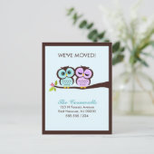 Mooie Uilen Bewegende Aankondigingen Aankondigingskaart (Staand voorkant)