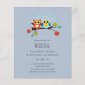 Mooie UILEN Huwelijksthema Blauw Oranje (Voorkant)