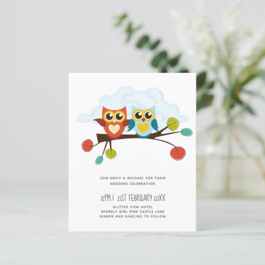 Mooie UILEN Huwelijksthema Blauw Oranje