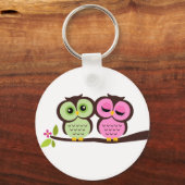 Mooie Uilen Sleutelhanger (Voorkant)