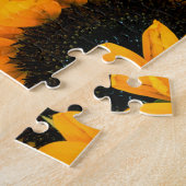 Mooie, uitdagende gouden zonnebloemen puzzel (Zijkant)
