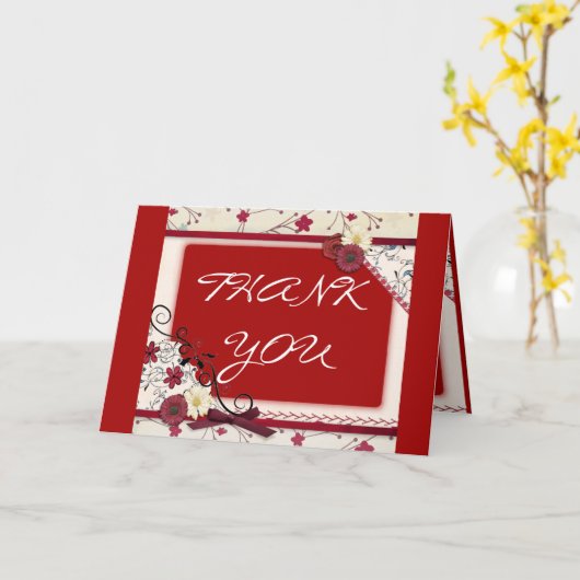 Mooie uitdrukkingen Dank u kaart (Gele Bloem)