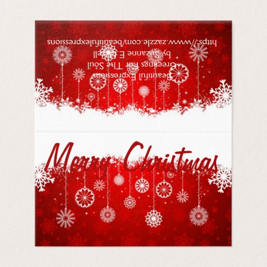 Mooie uitdrukkingen - kerst Kaarten (Buitenkant ongevouwen)