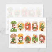 Mooie uitgeknipte Kerst-cadeautags set  (Voorkant / Achterkant)