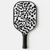 Mooie Uitgewerkte Zwart en Wit Print Pickleball Paddle (Achterkant)