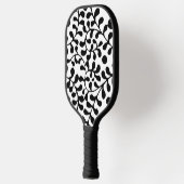 Mooie Uitgewerkte Zwart en Wit Print Pickleball Paddle (Links)