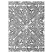 Mooie Uitgewerkte Zwart en Wit Print Tafelkleed (Voorkant)