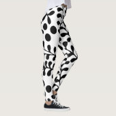 Mooie uitgewerkte zwart-witprint leggings (Rechts)