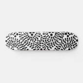 Mooie uitgewerkte zwart-witprint persoonlijk skateboard (Horizontaal)