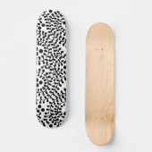 Mooie uitgewerkte zwart-witprint persoonlijk skateboard (Voorkant)