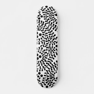 Mooie uitgewerkte zwart-witprint persoonlijk skateboard