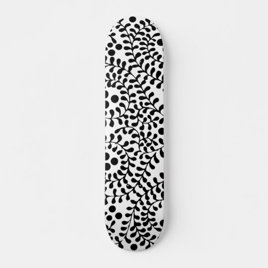 Mooie uitgewerkte zwart-witprint persoonlijk skateboard (Voorkant)