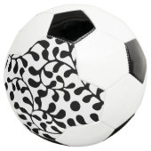 Mooie Uitgewerkte Zwart-Witprint Voetbal (Drie kwart)