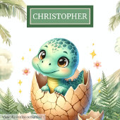 Mooie Uitkomen Snel Baby Dinosaurus Gepersonalisee Kussen