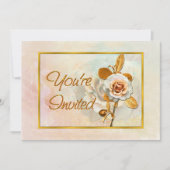 Mooie uitnodiging met Roos (Voorkant)