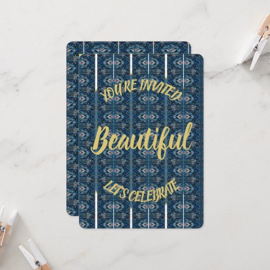 Mooie uitnodiging - PAS HET AAN (Voorkant / Achterkant in situ)