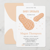 Mooie uitnodiging tot Baby shower van Little Peanu (Voorkant / Achterkant)