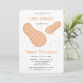 Mooie uitnodiging tot Baby shower van Little Peanu (Staand voorkant)