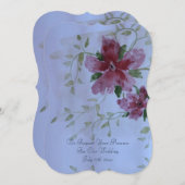 Mooie uitnodiging tot weduwschap met Bourgogne (Voorkant / Achterkant)