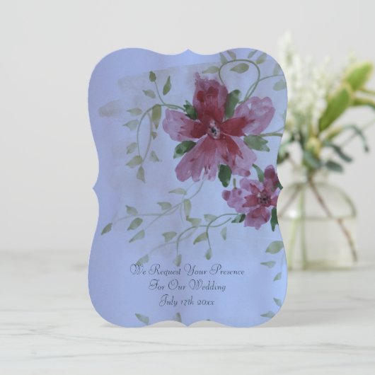 Mooie uitnodiging tot weduwschap met Bourgogne (Staand voorkant)