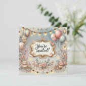 Mooie uitnodiging Verjaardag Jubileum (Staand voorkant)