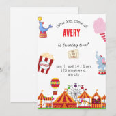 Mooie uitnodiging voor Circus Kermis Carnaval Verj (Voorkant / Achterkant)