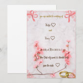 mooie uitnodiging voor de bruiloft  (Voorkant / Achterkant)