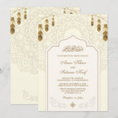 Mooie uitnodiging voor een moslim huwelijk (Voorkant / Achterkant)