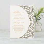 mooie uitnodiging voor een moslim huwelijk (Staand voorkant)