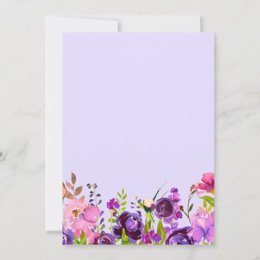 mooie uitnodiging voor florale verjaardag (Achterkant)