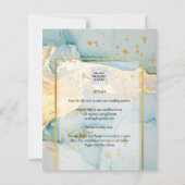 Mooie uitnodiging voor gouden bruiloft met zeeglas (Achterkant)