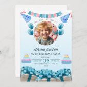 Mooie uitnodiging voor kinderverjaardagsfeestje (Voorkant / Achterkant)